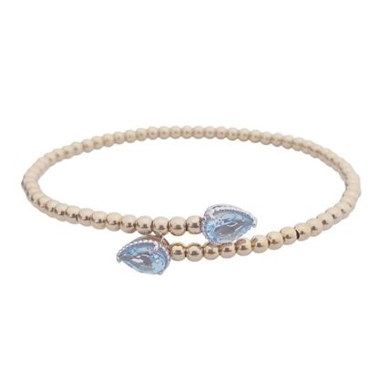 Imagen de PUL-067 - PULSERA ORO Y ALMA DE TITANIO