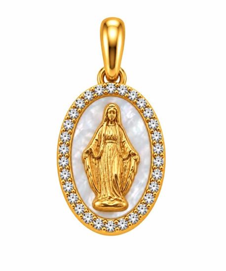 Imagen de COL-1164-4P - MEDALLA 14x10MM